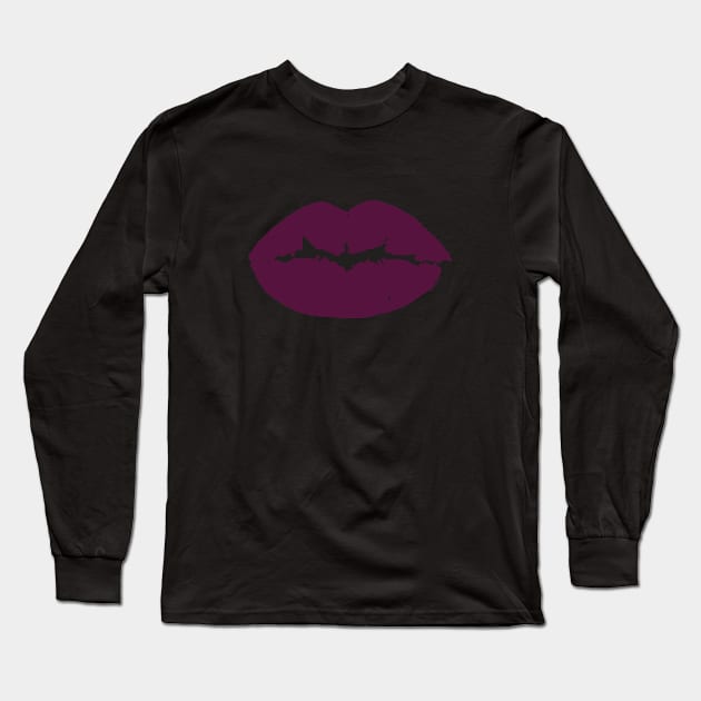 Dark Cherry Long Sleeve T-Shirt by Alex